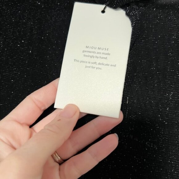 Pinkblush - Black Shimmer Mesh Long Sleeve Ruched Maternity Midi Dress - Picture 10 of 10